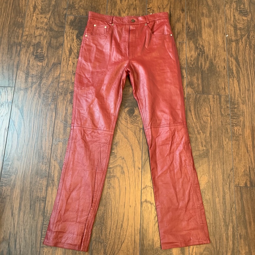 Red leather pants (vintage)
